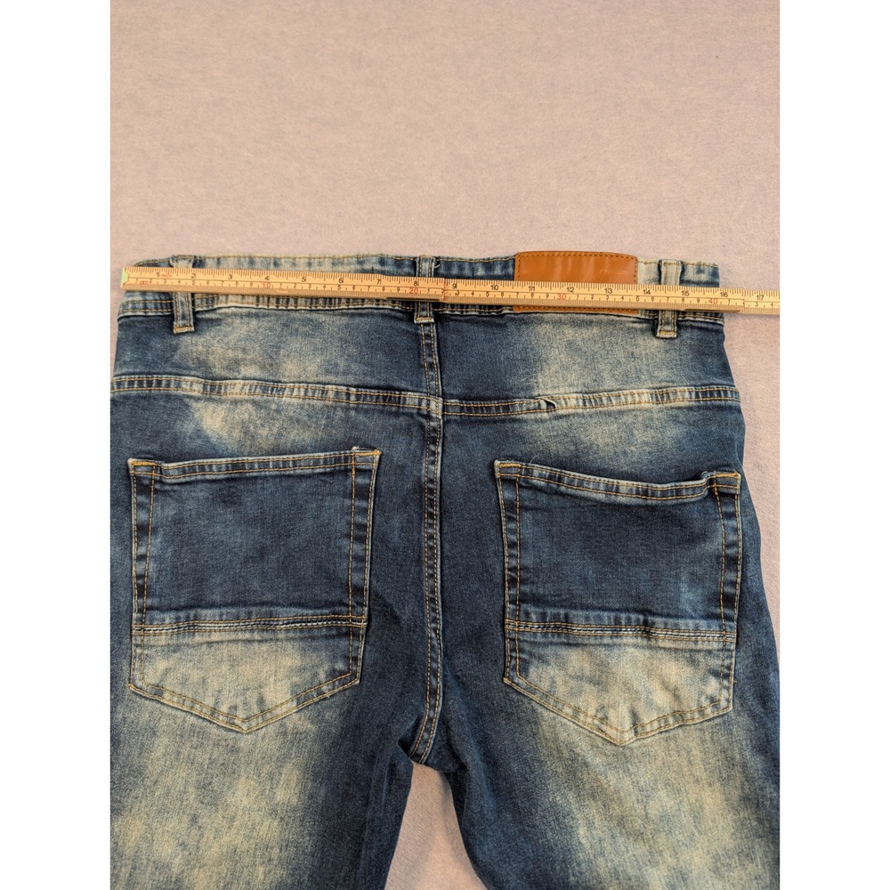 ARKETYPE Jeans Men 34x34 Blue Distressed Acid Wash Ripped Denim Excellent - Picture 5 of 7